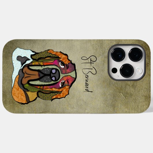 St Bernard Ugly Face Hoesje-Mate iPhone Case (Achterkant (horizontaal))