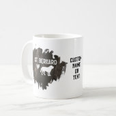 St. Bernard Vader Hondenliefhebber Vaderdag Koffiemok (Voorkant links)