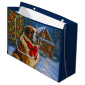 St. Bernard Vakantie Groot Cadeauzakje (Voorkant Gekanteld)