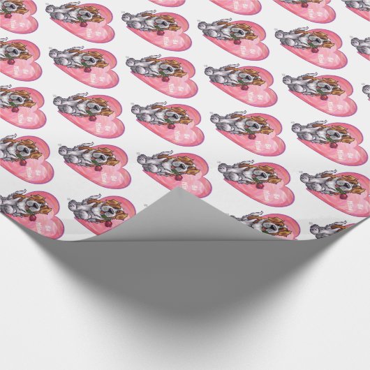 St. Bernard-Valentijnsdag Cadeaupapier (Hoek)