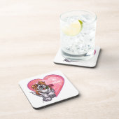 St. Bernard-Valentijnsdag Drankjes Onderzetter (Rechterzijde)
