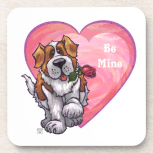 St. Bernard-Valentijnsdag Drankjes Onderzetter