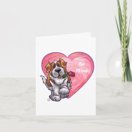 St. Bernard-Valentijnsdag Feestdagen Kaart (Voorkant)