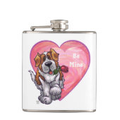 St. Bernard-Valentijnsdag Heupfles (Voorkant)