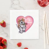 St. Bernard-Valentijnsdag Servetten (Insitu)