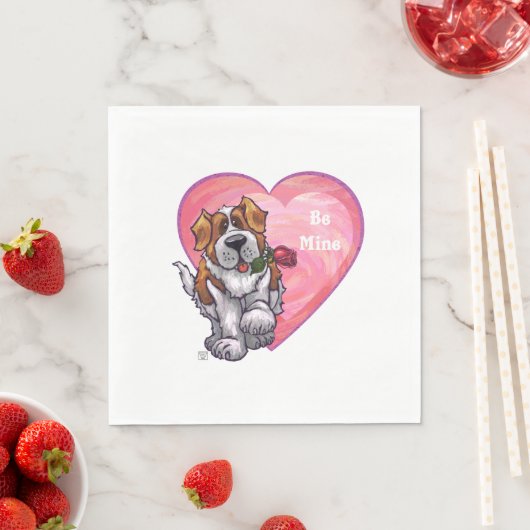 St. Bernard-Valentijnsdag Servetten (Insitu)
