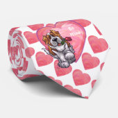 St. Bernard-Valentijnsdag Stropdas (Opgerold)