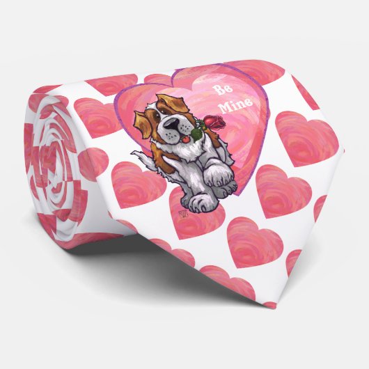 St. Bernard-Valentijnsdag Stropdas (Opgerold)