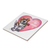 St. Bernard-Valentijnsdag Tegeltje (Zijkant)