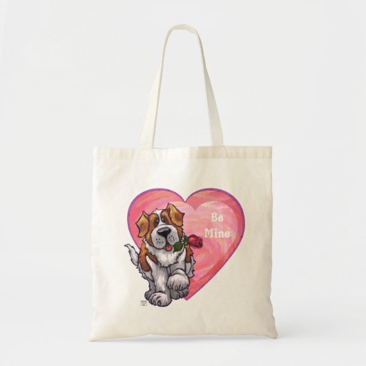 St. Bernard-Valentijnsdag Tote Bag (Voorkant)