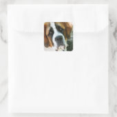 St. Bernard Vierkante Sticker (Tas)