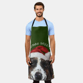 St Bernard Waterverf Kerst Schort (Gedragen)