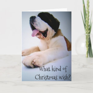 ST. BERNARD ZENDT "HUGE" CHRISTMAS WISSEN FEESTDAGEN KAART