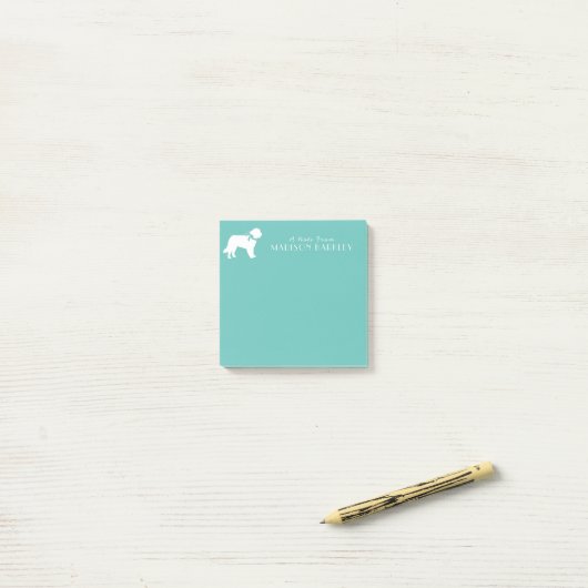 St. Bernardhond Puppy Post-it® Notes (Op bureau)