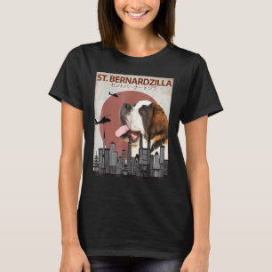 St. Bernardzilla Funny Saint Bernard Hondenliefheb T-shirt