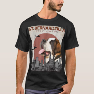 St. Bernardzilla Funny Saint Bernard Hondenliefheb T-shirt