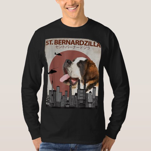 St. Bernardzilla Funny Saint Bernard Hondenliefheb T-shirt (Voorkant)