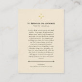 St. Bessarion the Agathonite Orthodox Prayer Card  Plaatskaartje (Achterkant)