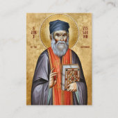 St. Bessarion the Agathonite Orthodox Prayer Card  Plaatskaartje (Voorkant)