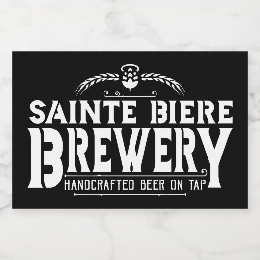 St Biere Brewery Brew Pub Logo Voedselcontainer Etiket (Enkel label)