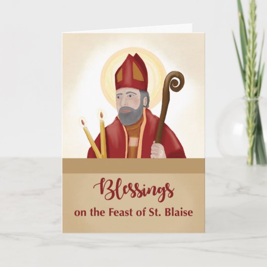 St. Blaise Feast Day Blessings Kaart (Voorkant)