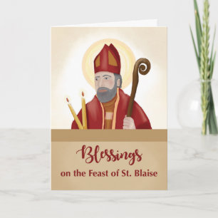 St. Blaise Feast Day Blessings Kaart
