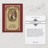 St. Blaise Patron Saint of Throat Illness Visitekaartje (Voorkant / Achterkant)