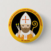 St. Blaise Ronde Button 5,7 Cm (Voorkant)