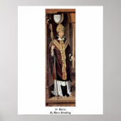 St. Blaise van Hans Memling Poster (Voorkant)