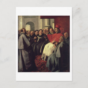 St. Bonaventure (1221-74) bij de Raad van Lyon Briefkaart