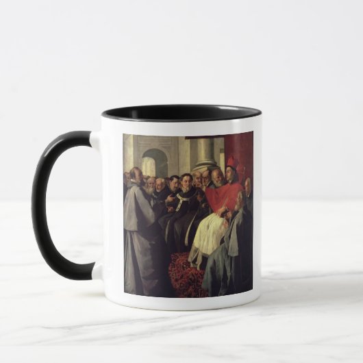 St. Bonaventure (1221-74) bij de Raad van Lyon Mok (Links)