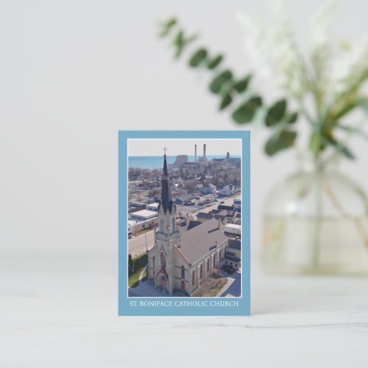 St. Boniface Manitowoc Katholieke Kerk Gebed Kaart Plaatskaartje (Staand voorkant)