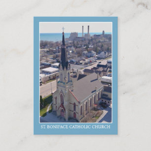St. Boniface Manitowoc Katholieke Kerk Gebed Kaart Plaatskaartje