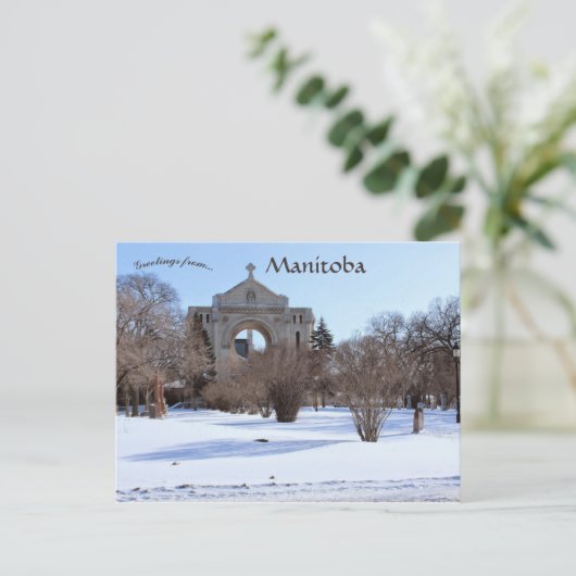 St. Bonifatius Kathedraal-Basiliek Winnipeg Manito Briefkaart (Staand voorkant)