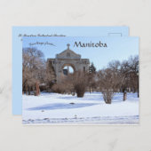 St. Bonifatius Kathedraal-Basiliek Winnipeg Manito Briefkaart (Voorkant / Achterkant)