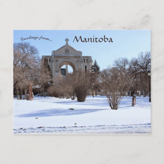 St. Bonifatius Kathedraal-Basiliek Winnipeg Manito Briefkaart (Voorkant)