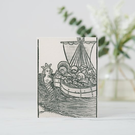 St. Brendan en de Siren Briefkaart (Staand voorkant)