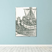St. Brendan en de Siren Canvas Afdruk (Insitu (Houten vloer))