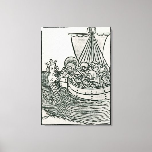 St. Brendan en de Siren Canvas Afdruk (Voorkant)