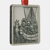 St. Brendan en de Siren Metalen Ornament (Rechts)