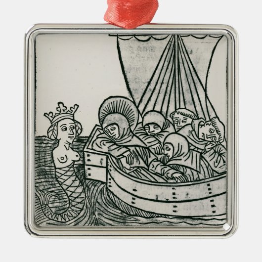 St. Brendan en de Siren Metalen Ornament (Voorkant)