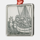 St. Brendan en de Siren Metalen Ornament (Links)
