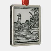 St. Brendan en de Siren Metalen Ornament (Rechts)