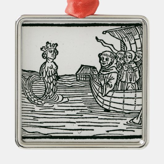 St. Brendan en de Siren Metalen Ornament (Voorkant)