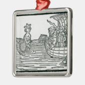 St. Brendan en de Siren Metalen Ornament (Links)