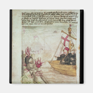 St. Brendan op zijn schip Magneet