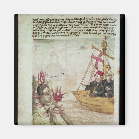 St. Brendan op zijn schip Magneet (Voorkant)