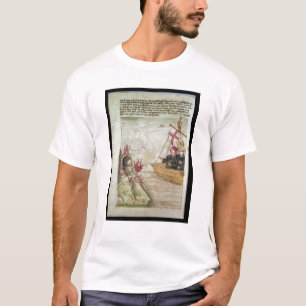 St. Brendan op zijn schip T-shirt