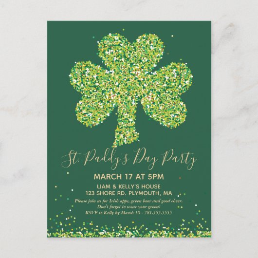 ST. Briefkaart PATRICK'S DAY (Saint Paddy's Day) (Voorkant)