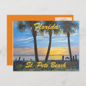 "ST. Briefkaart PETE BEACH FLORIDA PALMS BRIEFKAAR (Voorkant / Achterkant)